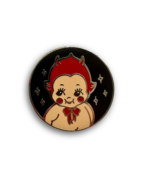 Load image into Gallery viewer, Devil Kewpie Enamel Pin