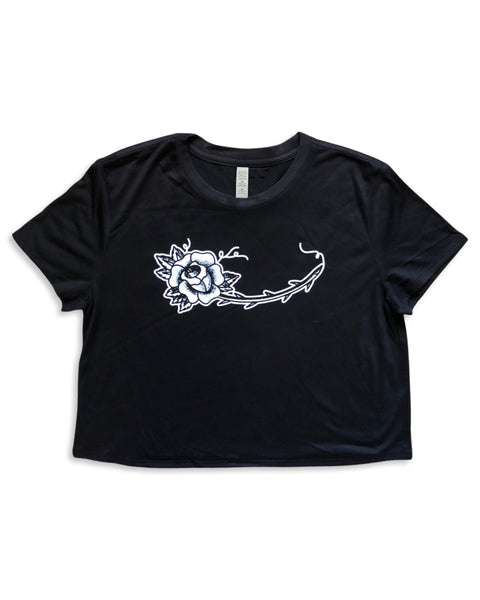 Load image into Gallery viewer, Rose Graphic Crop Top