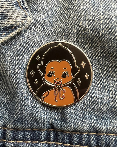 Load image into Gallery viewer, Vampire Kewpie Enamel Pin