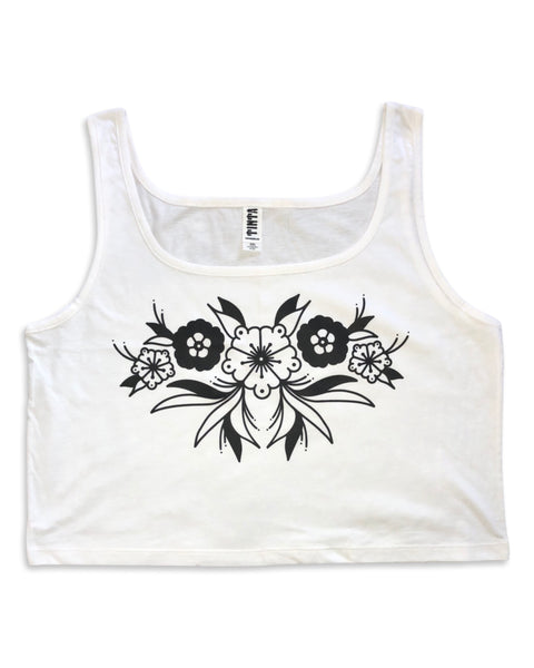 Load image into Gallery viewer, Floral Cropped Tank Top
