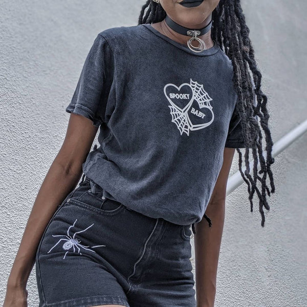 Load image into Gallery viewer, Unisex Spooky Baby Graphic Tee