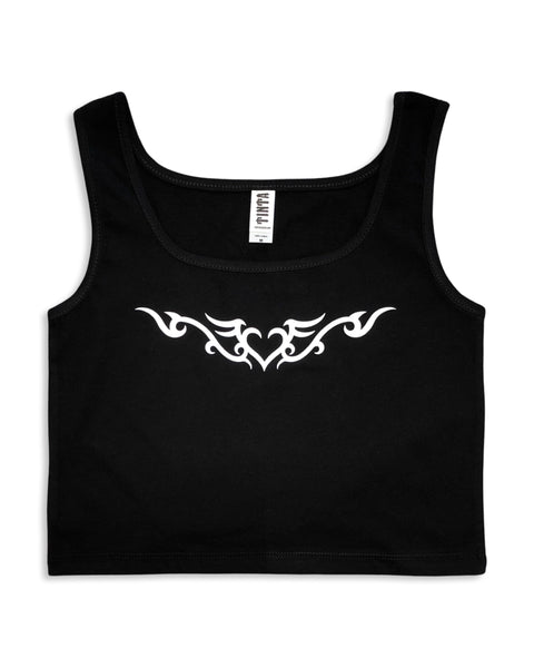 Load image into Gallery viewer, Heart Tattoo Cropped Tank Top