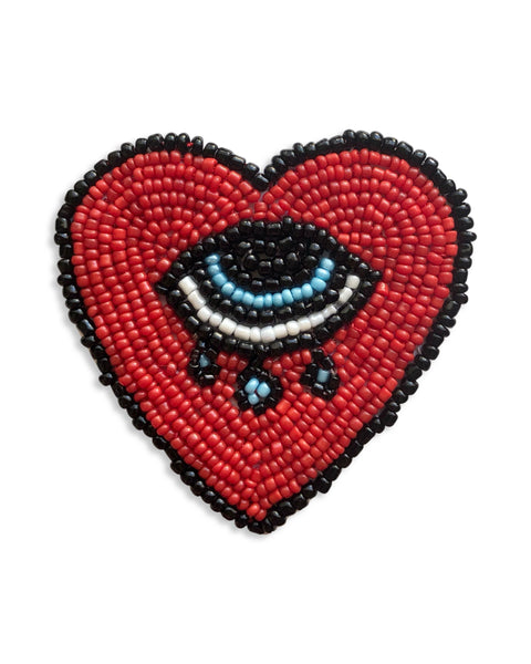 Load image into Gallery viewer, Crying Heart Beaded Pin
