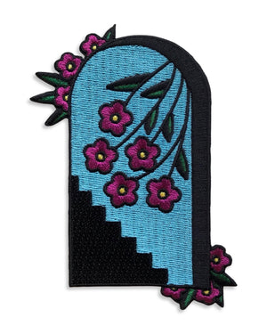 Flower Portal Iron-On Embroidered Patch