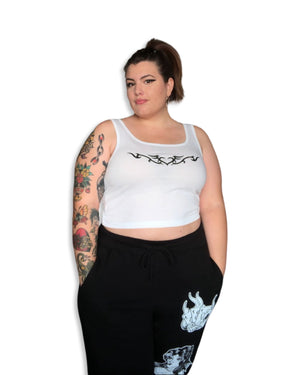 Heart Tattoo Cropped Tank Top