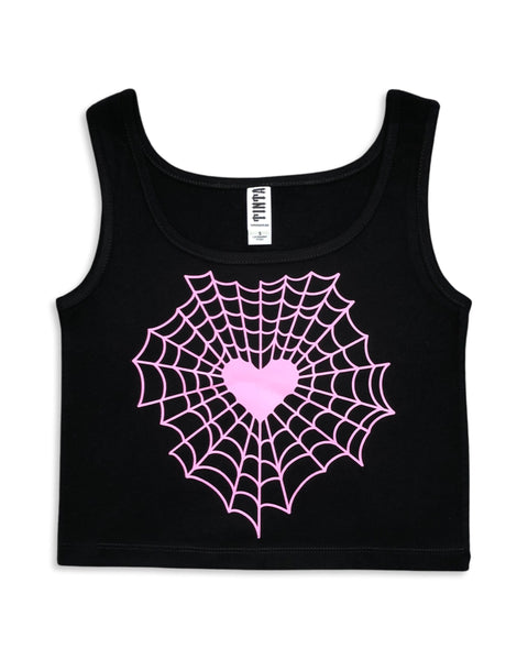 Load image into Gallery viewer, Heartweb Cropped Tank Top