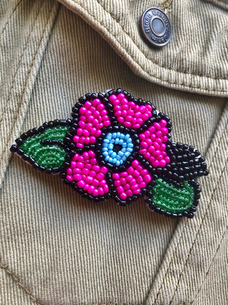 Load image into Gallery viewer, Tattoo Flower Beaded Pin
