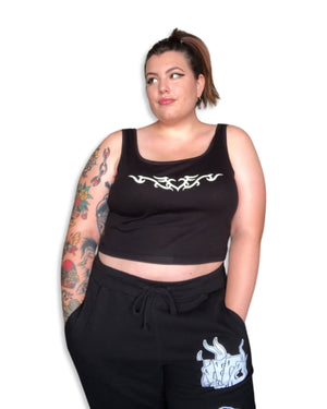 Heart Tattoo Cropped Tank Top