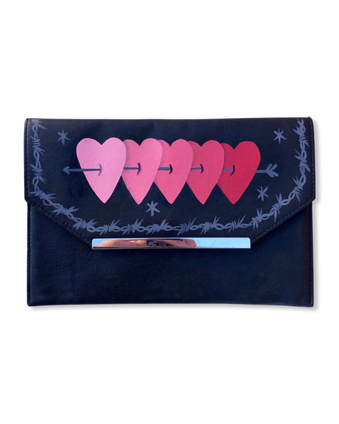 Load image into Gallery viewer, Upcycled Love Struck Clutch 1 of 1
