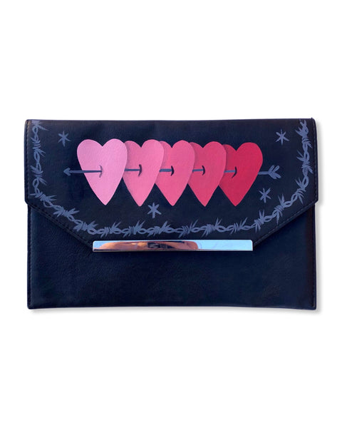 Load image into Gallery viewer, Upcycled Love Struck Clutch 1 of 1