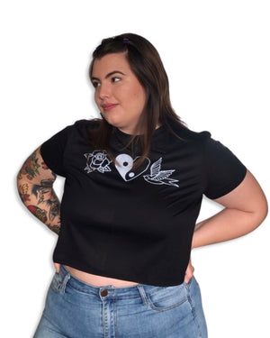 Tattoo Flash Graphic Crop Top