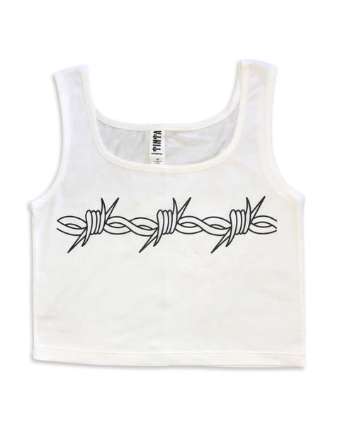 Load image into Gallery viewer, Barbed Wire Cropped Tank Top