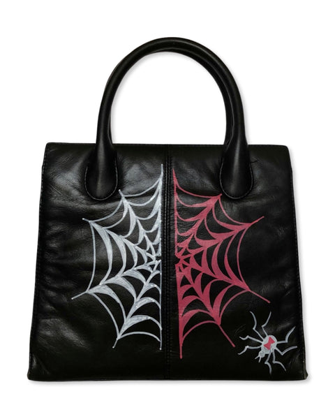 Load image into Gallery viewer, Upcycled Split Spiderweb Purse 1 of 1
