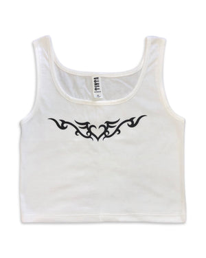 Heart Tattoo Cropped Tank Top