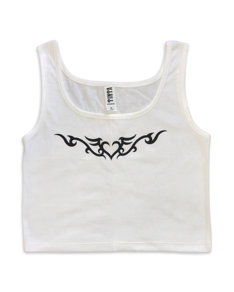 Load image into Gallery viewer, Heart Tattoo Cropped Tank Top