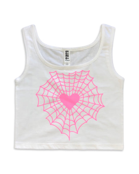 Load image into Gallery viewer, Heartweb Cropped Tank Top