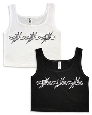 Barbed Wire Cropped Tank Top