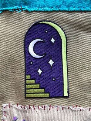 Moon Portal Iron-On Embroidered Patch