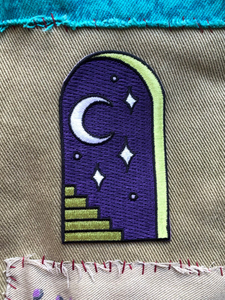 Load image into Gallery viewer, Moon Portal Iron-On Embroidered Patch
