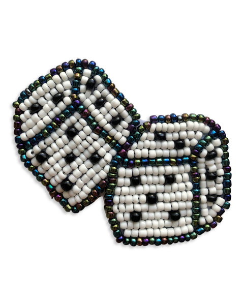 Load image into Gallery viewer, Pair of Dice Beaded Pin