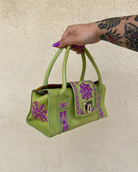 Load image into Gallery viewer, Upcycled Spiderweb and Chains Handbag 1 of 1
