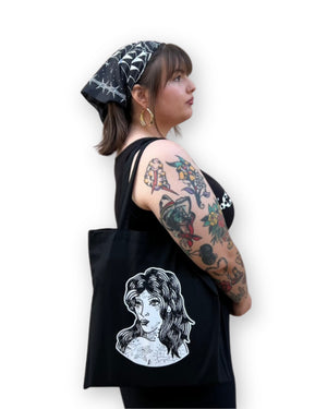 Tattooed Lady Tote Bag