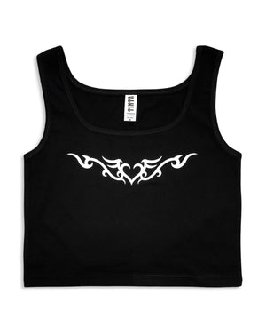 Heart Tattoo Cropped Tank Top
