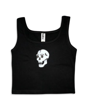 Skull Cropped Tank Top