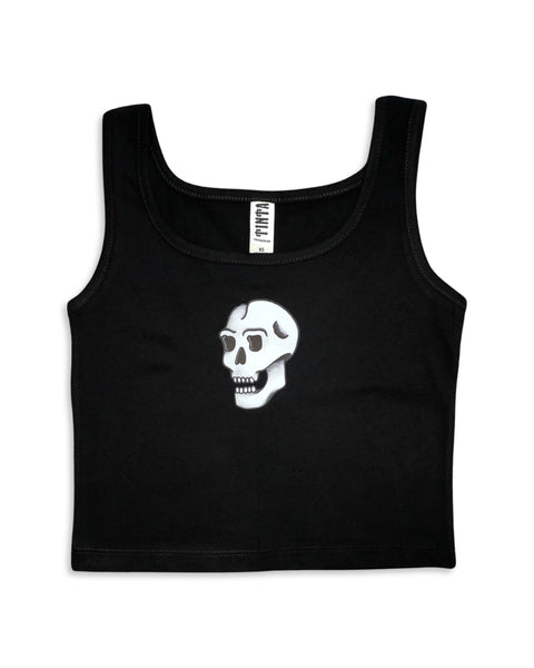 Load image into Gallery viewer, Skull Cropped Tank Top

