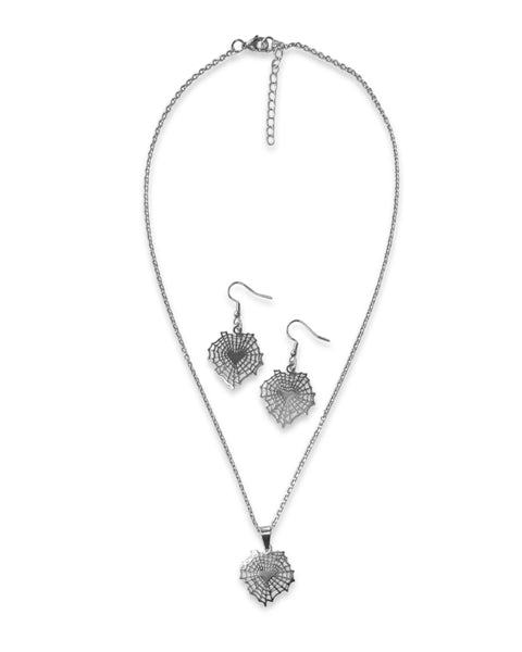 Load image into Gallery viewer, Heartweb Jewelry Set (Necklace and Earrings)
