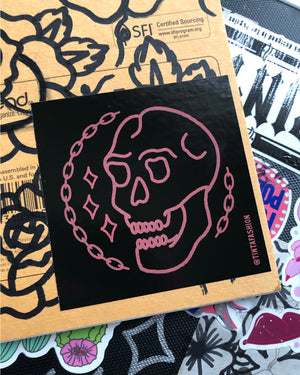 Skull and Chains Sticker