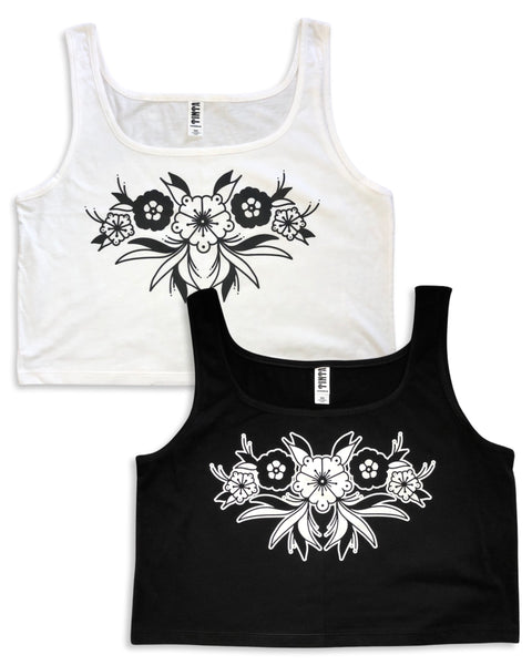 Load image into Gallery viewer, Floral Cropped Tank Top
