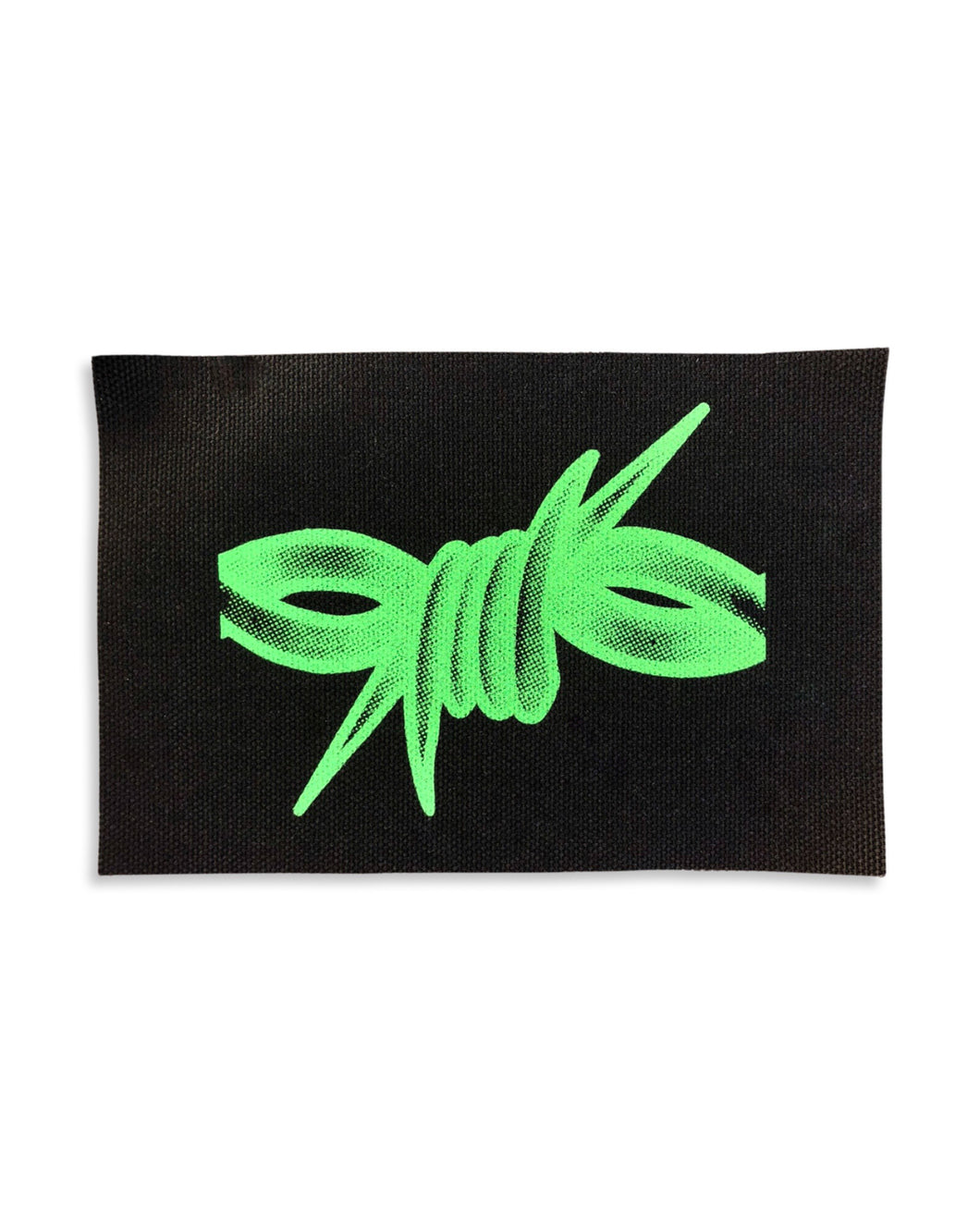 Green Barbed Wire Sew-On Patch