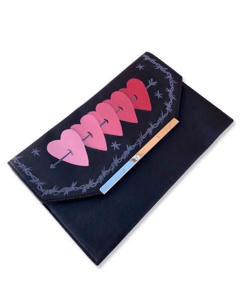 Load image into Gallery viewer, Upcycled Love Struck Clutch 1 of 1

